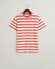 Gant Cotton Stripe Crew Neck T-Shirt Sunset Pink