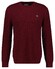 Gant Crew Neck Textured Cotton Pullover Plumped Red