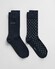 Gant Dot And Solid Socks 2Pack Socks Marine