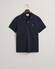 Gant Fine Shield Short Sleeve Piqué Uni Polo Avond Blauw