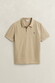 Gant Fine Shield Short Sleeve Piqué Uni Polo Oat Beige