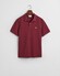 Gant Fine Shield Short Sleeve Piqué Uni Polo Wijnrood