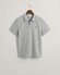 Gant Fine Shield Short Sleeve Piqué Uni Poloshirt Grey Melange