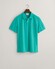 Gant Fine Shield Short Sleeve Piqué Uni Poloshirt Lagoon Blue