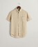 Gant Garment Dyed Linen Short Sleeve Shirt Concrete Beige