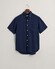 Gant Garment Dyed Linen Short Sleeve Shirt Marine