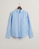 Gant Garment Dyed Solid Color Linen Button Down Shirt Capri Blue