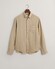 Gant Garment Dyed Solid Color Linen Button Down Shirt Concrete Beige