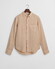 Gant Garment Dyed Solid Color Linnen Button Down Overhemd Zand