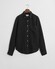 Gant Garment Dyed Solid Color Linnen Button Down Overhemd Zwart