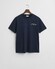 Gant Graphic Crew Neck T-Shirt Avond Blauw