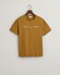 Gant Graphic Logo Short Sleeve T-Shirt Mustard Beige