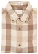 Gant Herringbone Flannel Check Overhemd Cold Beige
