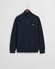 Gant Organic Cotton Textured Half Zip Pullover Evening Blue