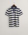 Gant Premium Cotton Heavy Washed Stripe Polo Avond Blauw