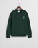 Gant Relaxed Uni Color Sporty G Terry Badge Crew Neck Pullover Tartan Green