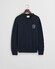 Gant Relaxed Uni Color Sporty G Terry Badge Crew Neck Trui Avond Blauw