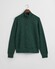 Gant Sacker Rib Half Zip Subtle Tone-on-Tone Logo Embroidery Pullover Tartan Green