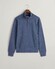 Gant Sacker Rib Half Zip Subtle Tone-on-Tone Logo Embroidery Trui Dark Jeansblue Melange