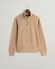 Gant Sacker Rib Half Zip Subtle Tone-on-Tone Logo Embroidery Trui Khaki Melange