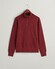 Gant Sacker Rib Half Zip Subtle Tone-on-Tone Logo Embroidery Trui Plumped Red
