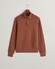 Gant Sacker Rib Half Zip Subtle Tone-on-Tone Logo Embroidery Trui Weathered Brown