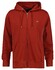 Gant Shield Logo Embroidery Full Zip Hoodie Kangaroo Pocket Cardigan Iron Red