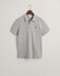 Gant Slim Subtle Shield Embroidery Piqué Uni Polo Grijs Melange