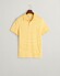 Gant Striped Short Sleeve Piqué Poloshirt Smooth Yellow