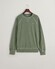 Gant Sunfaded Crew Neck Sweat Subtle Logo Embroidery Pullover Pine Green
