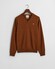 Gant Superfine Lambswool V-Neck Pullover Cocoa