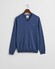 Gant Superfine Lambswool V-Neck Pullover Dark Jeansblue Melange