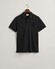 Gant Tonal Graphic Logo Shield Short Sleeve Poloshirt Black