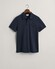 Gant Tonal Graphic Logo Shield Short Sleeve Poloshirt Evening Blue