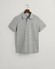 Gant Tonal Graphic Logo Shield Short Sleeve Poloshirt Grey Melange