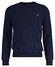 Gant Two Tone Textured Crew Neck Pullover Marine Melange