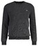 Gant Two Tone Textured Crew Neck Trui Dark Grey Melange