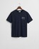 Gant Uni Color Small Brand Graphic Piqué T-Shirt Avond Blauw