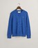 Gant Uni Color Structured Organic Cotton Crew Neck Trui Rich Blue