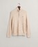 Gant Uni Color Structured Organic Cotton Half Zip Trui Soft Oat