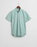 Gant Uni Oxford Button Down Short Sleeve Overhemd Diep Groen