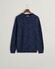 Gant Wool Neps Crew Neck Lambswol Mix Pullover Evening Blue