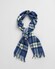 Gant Woven Herringbone Check Merino Wool Scarf Vintage Blue