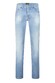 Gardeur Saxton Organic Cotton Crosshatch Denim Jeans Light Bleach Blue Used