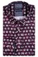 Giordano Ivy Button Down Fantasy Travel Tag Pattern Overhemd Donker Rood
