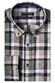 Giordano Ivy Button Down Soft Twill Check Overhemd Donker Groen