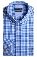 Giordano Ivy Button Down Two Tone Check Overhemd Blauw