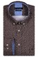 Giordano Ivy Casual Button Down Stretched Dots Pattern Overhemd Donker Bruin