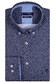 Giordano Ivy Casual Button Down Stretched Dots Pattern Shirt Navy