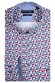 Giordano Ivy Fantasy Geometric Pattern Overhemd Rood-Blauw